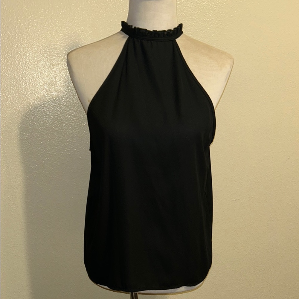 Elegant Black Halter Top